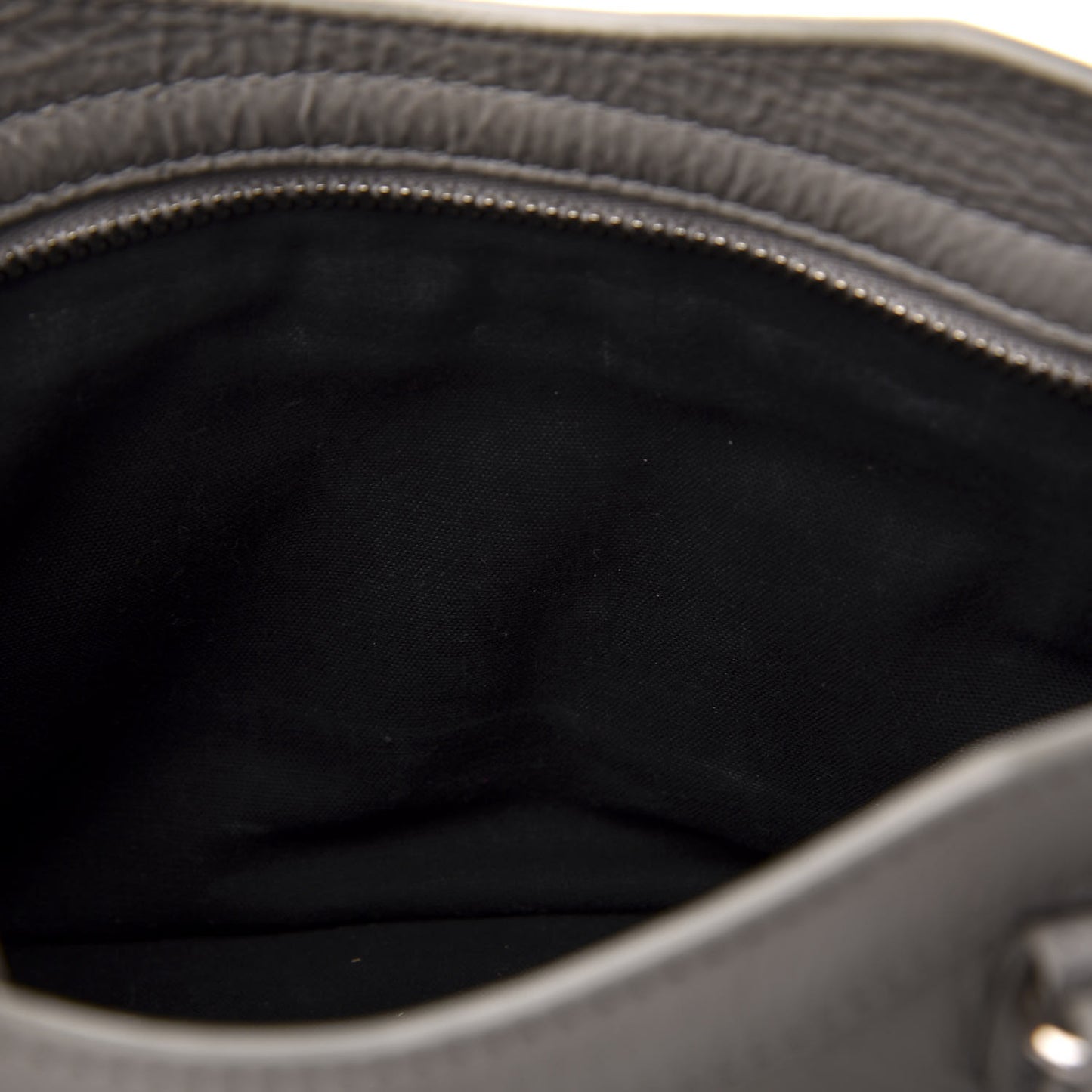 Matte Goatskin Rubber Covered Classic Hardware Mini City Gris Glace