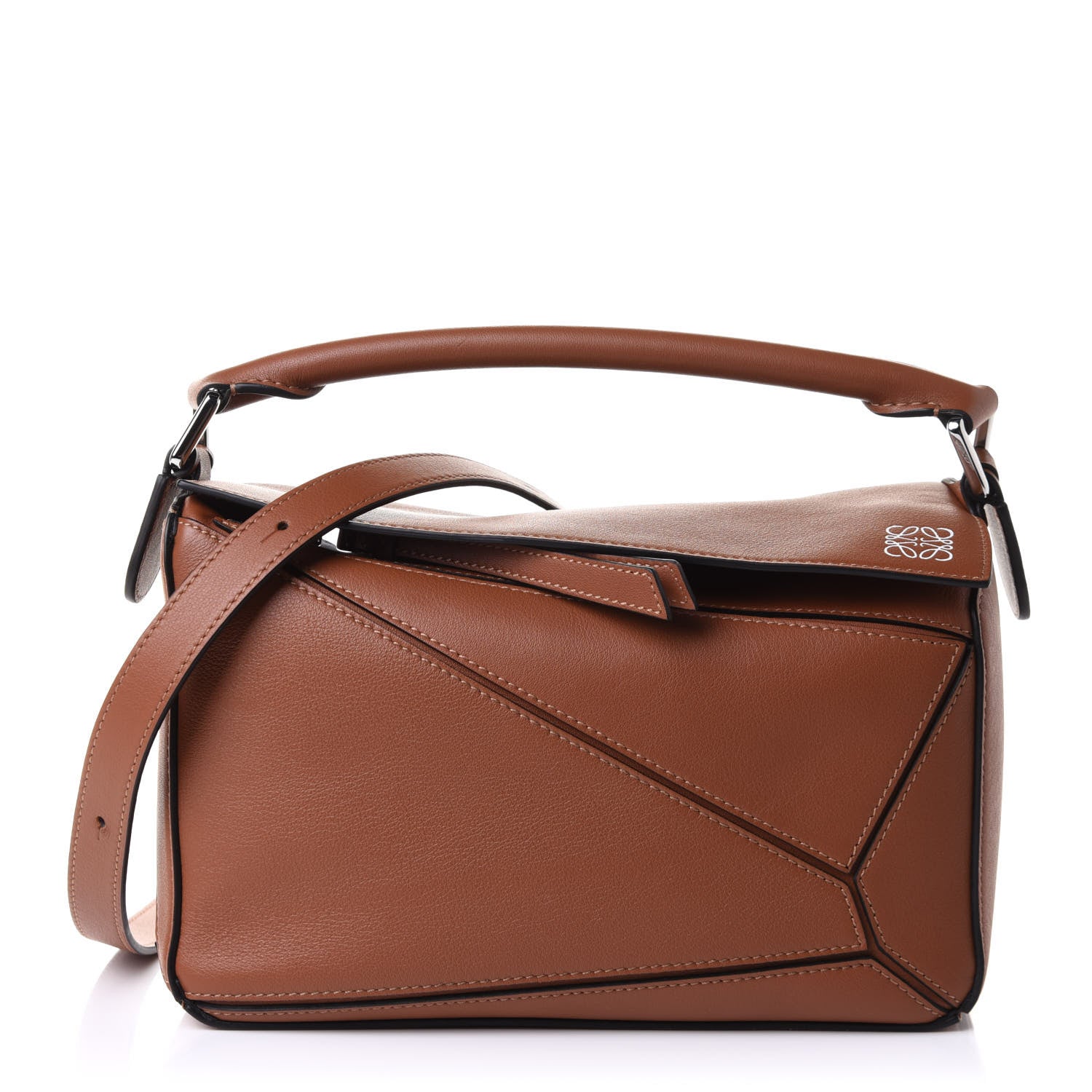 Loewe Calfskin Small Puzzle Bag Tan 1 of 9