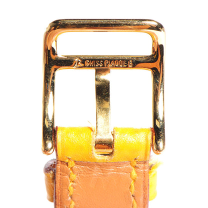 Hermes Stainless Steel Courchevel 20mm Kelly Cadena Quartz Watch Jaune 8 of 8