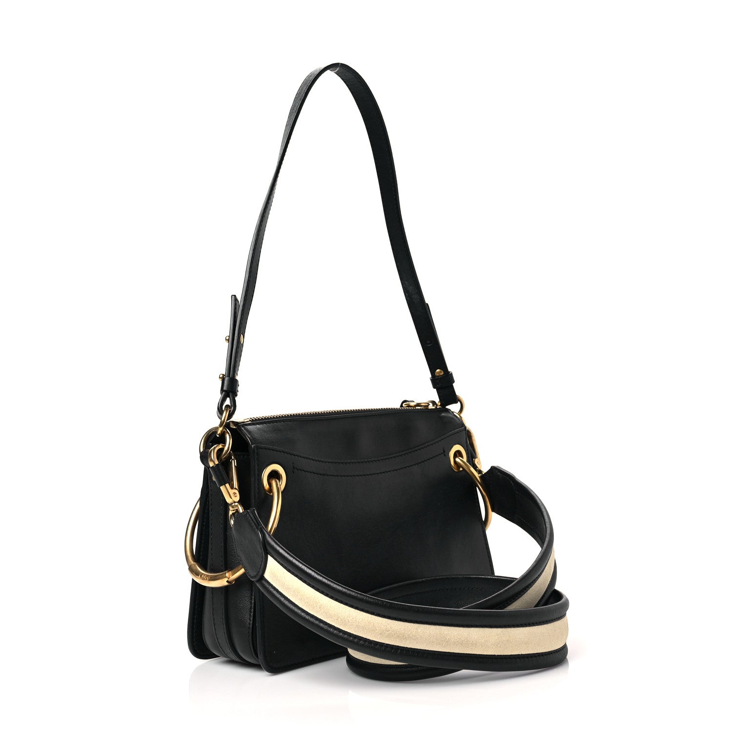 Chloe Smooth Calfskin Logo Small Roy Bag Full Blue 3 of 8