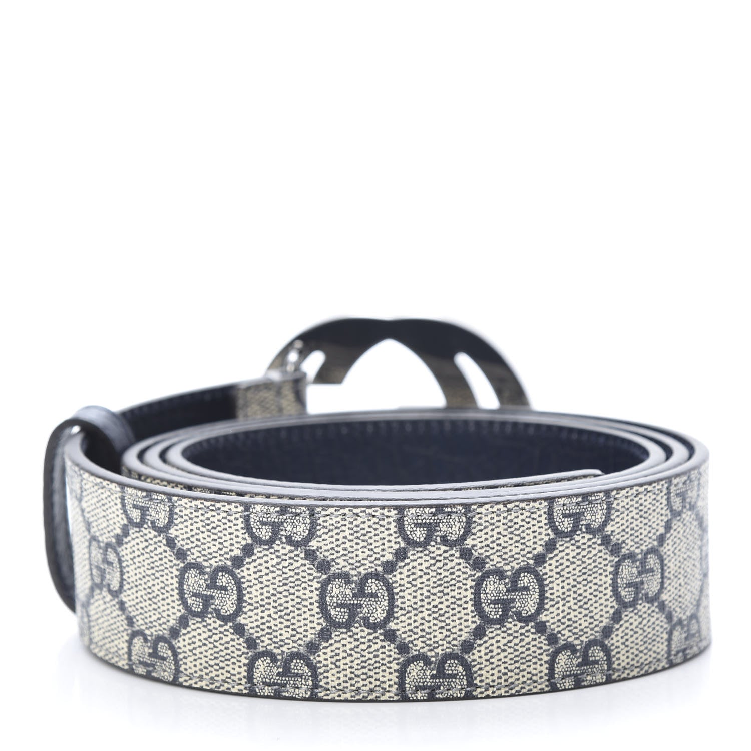 Gucci GG Plus Monogram Interlocking G Belt 105 42 Navy 2 of 5