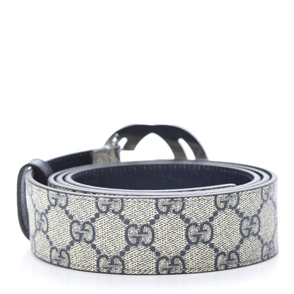 Gucci GG Plus Monogram Interlocking G Belt 105 42 Navy 2 of 5