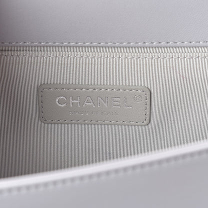 Chanel Lambskin Quilted Medium Boy Flap Grey 6 of 11
