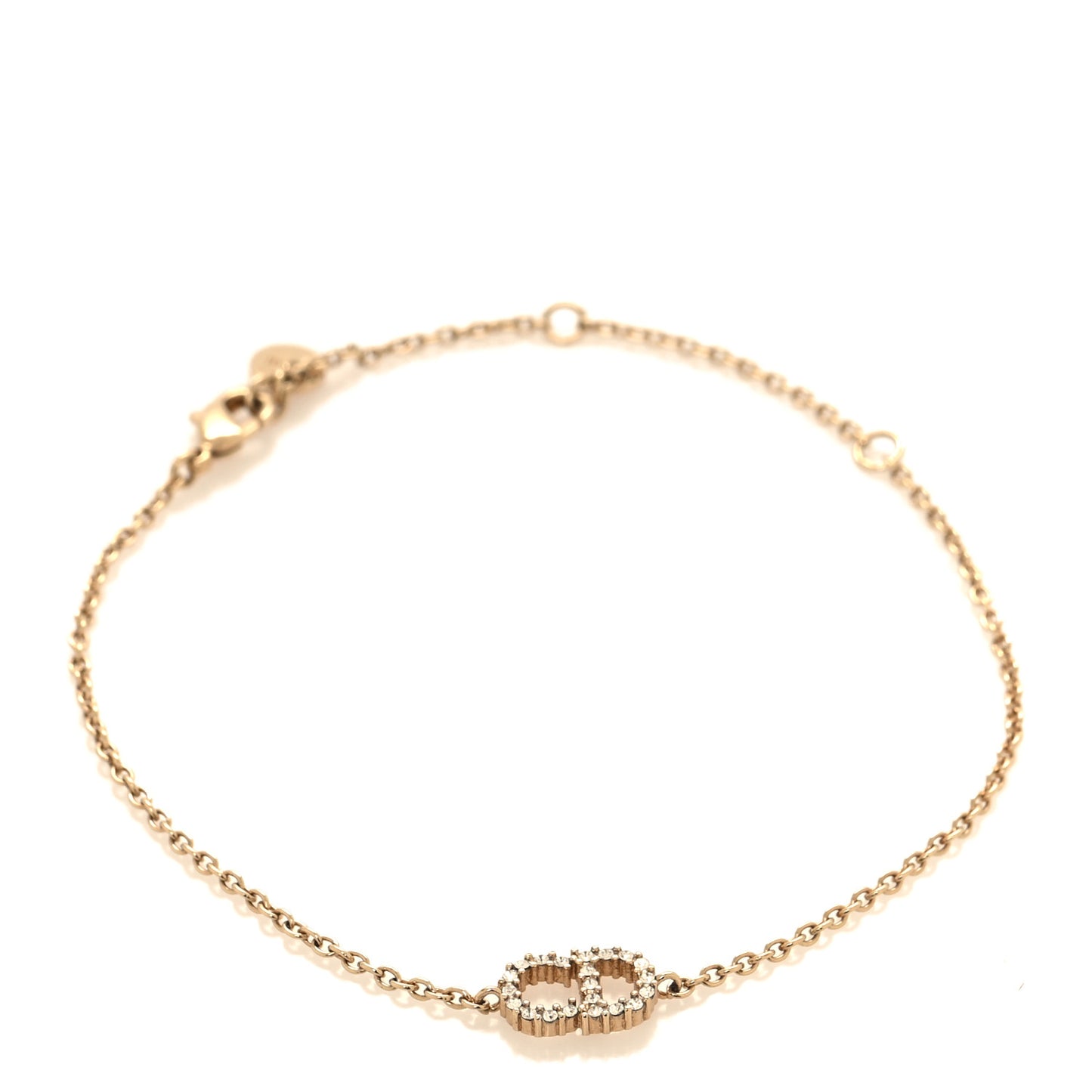 Metal Crystal Clair D Lune Bracelet Gold