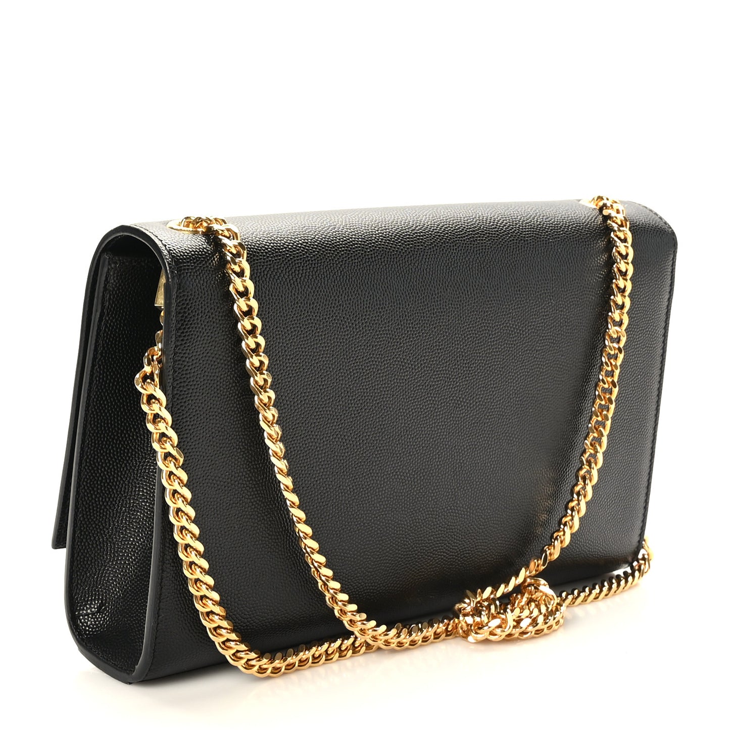 Grain De Poudre Medium Classic Monogram Kate Satchel Black