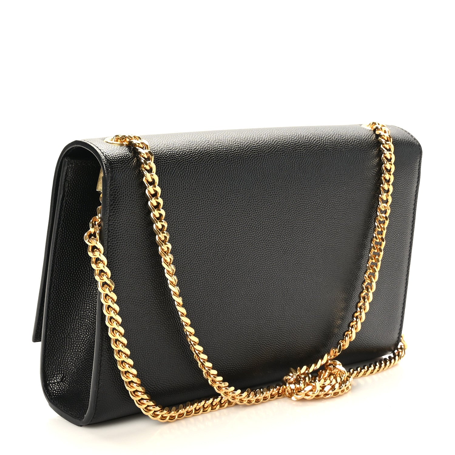 Saint Laurent Grain De Poudre Medium Classic Monogram Kate Satchel Black 3 of 9