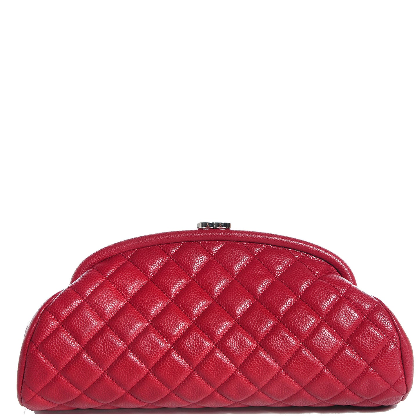 Caviar Quilted Timeless Clutch Red