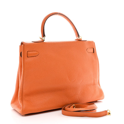 Hermes Togo Kelly Retourne 35 Orange 4 of 21