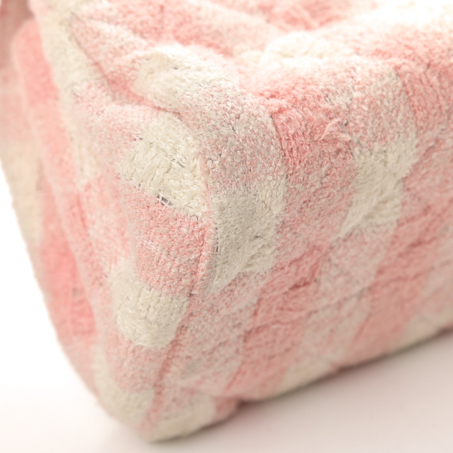 Chanel Tweed Quilted Small Just Mademoiselle Bowling Bag Pink White 9 of 12