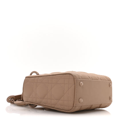 Christian Dior Ultra Matte Calfskin Cannage Mini Lady Dior Light Beige 4 of 11