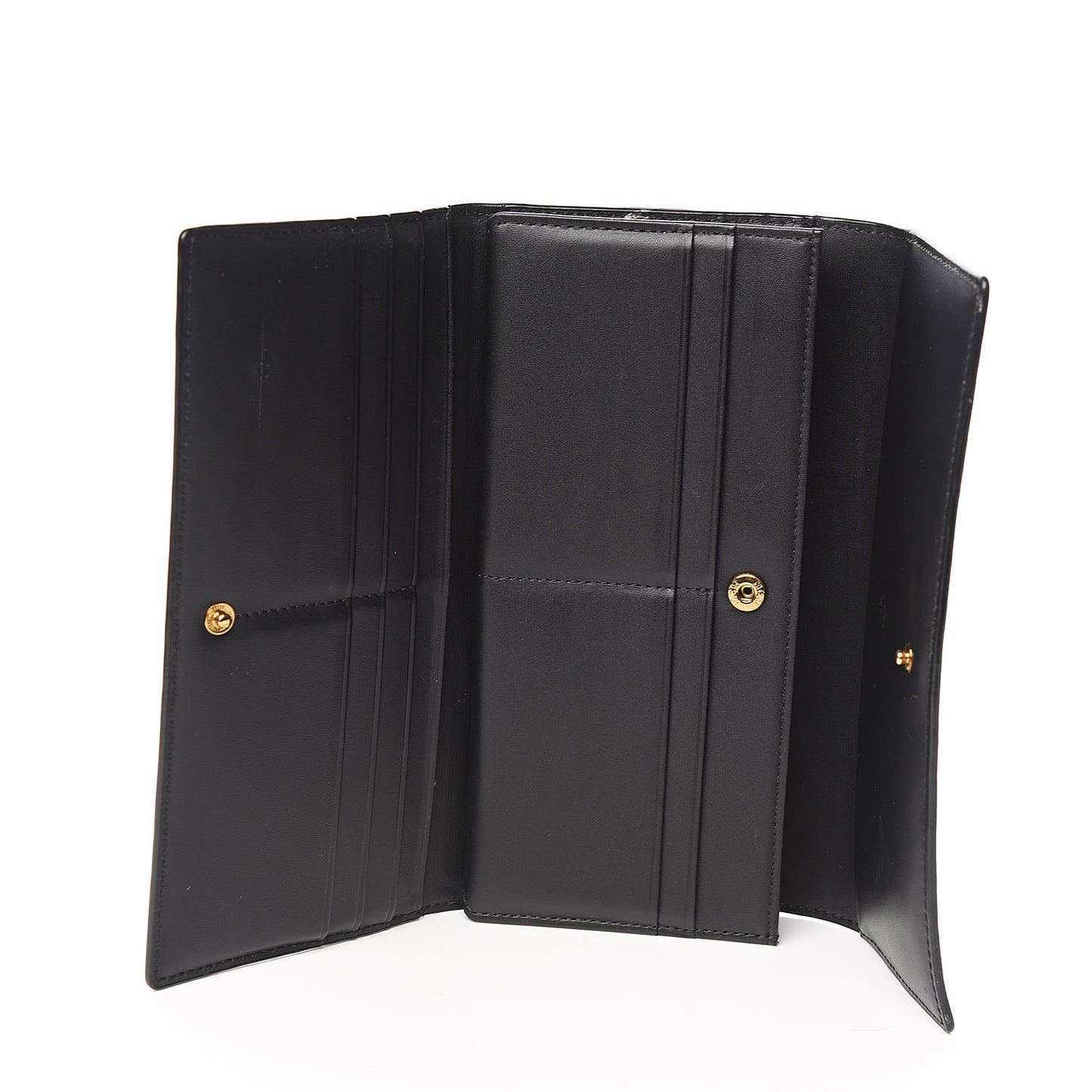 Calfskin Continental Wallet Black