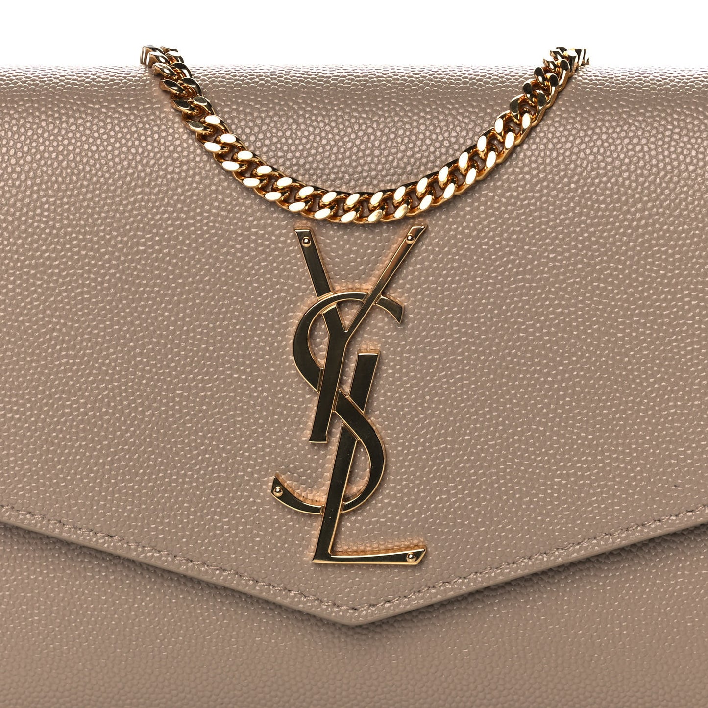 Grain De Poudre Monogram Uptown Chain Wallet Dark Beige