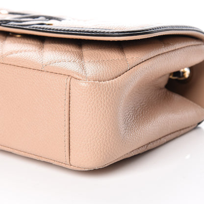 Chanel Caviar Quilted Small CC Filigree Flap Beige Black 9 of 10