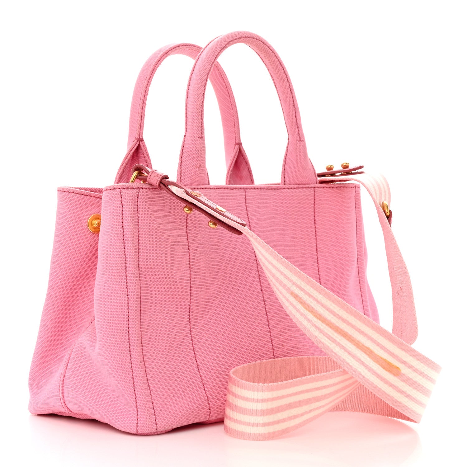 Prada Canapa Small Logo Tote Geranio White 3 of 14