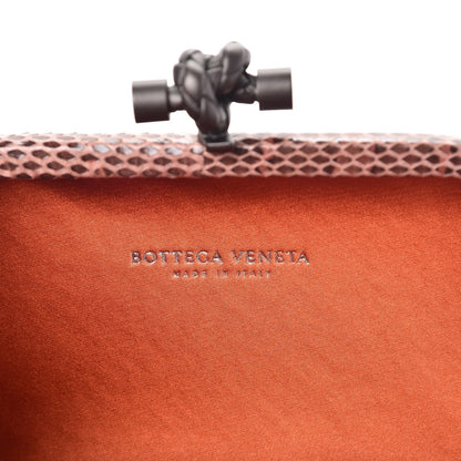 Bottega Veneta Satin Intreccio Impero Ayers Knot Clutch Orange 6 of 6