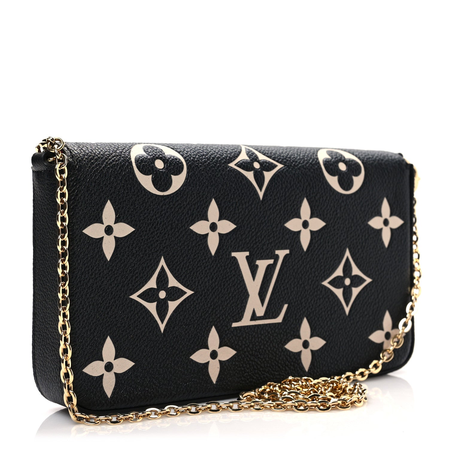 Louis Vuitton Empreinte Monogram Giant Felicie Pochette Black Beige 3 of 7
