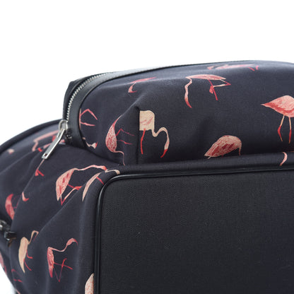 Saint Laurent Nylon Canvas Flamingo Print City Backpack Pink Black 8 of 10