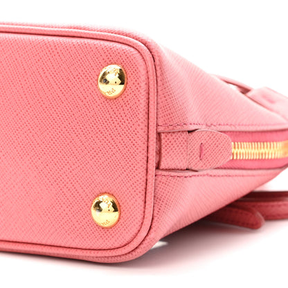 Prada Saffiano Lux Mini Promenade Tote Peonia 9 of 10