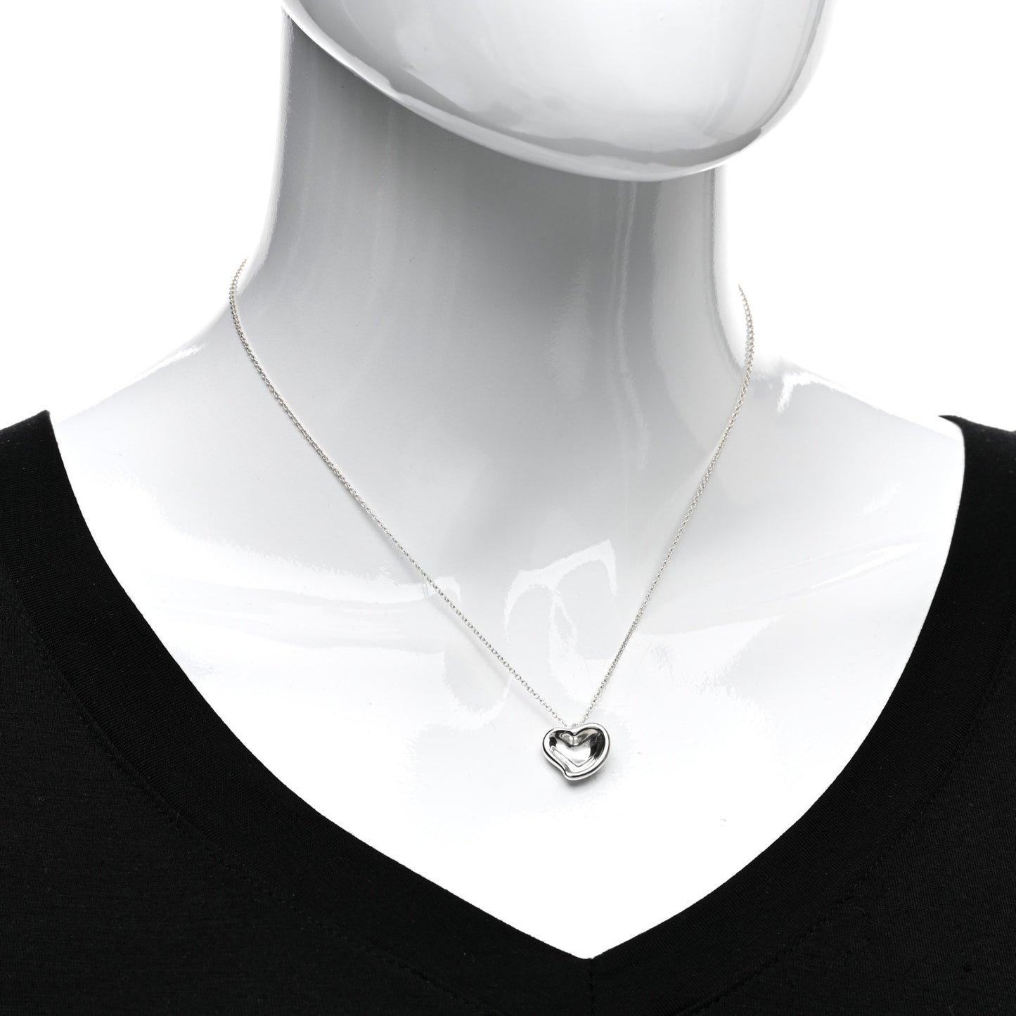 Sterling Silver Elsa Peretti Full Heart Pendant Necklace