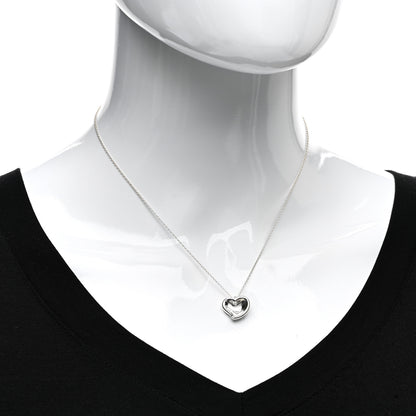 Tiffany Sterling Silver Elsa Peretti Full Heart Pendant Necklace 2 of 4