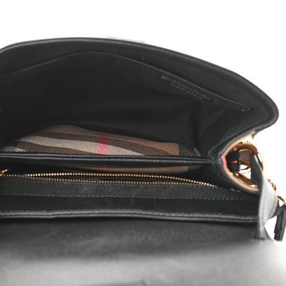 Burberry Derby Calfskin House Check Small Camberley Black 5 of 11