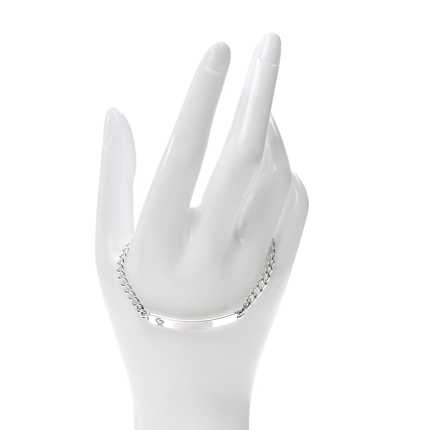 Tiffany Sterling Silver Paloma Picasso Loving Heart Bar Bracelet 2 of 5