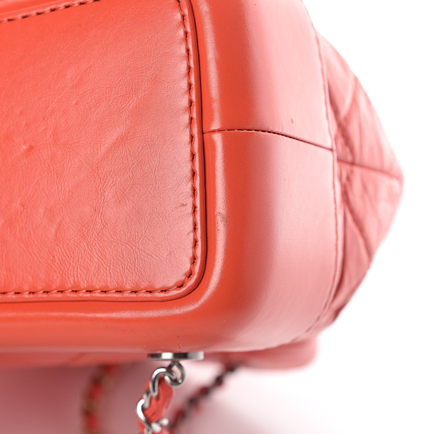 Chanel Aged Calfskin Quilted Small Gabrielle Backpack Orange 11 of 12