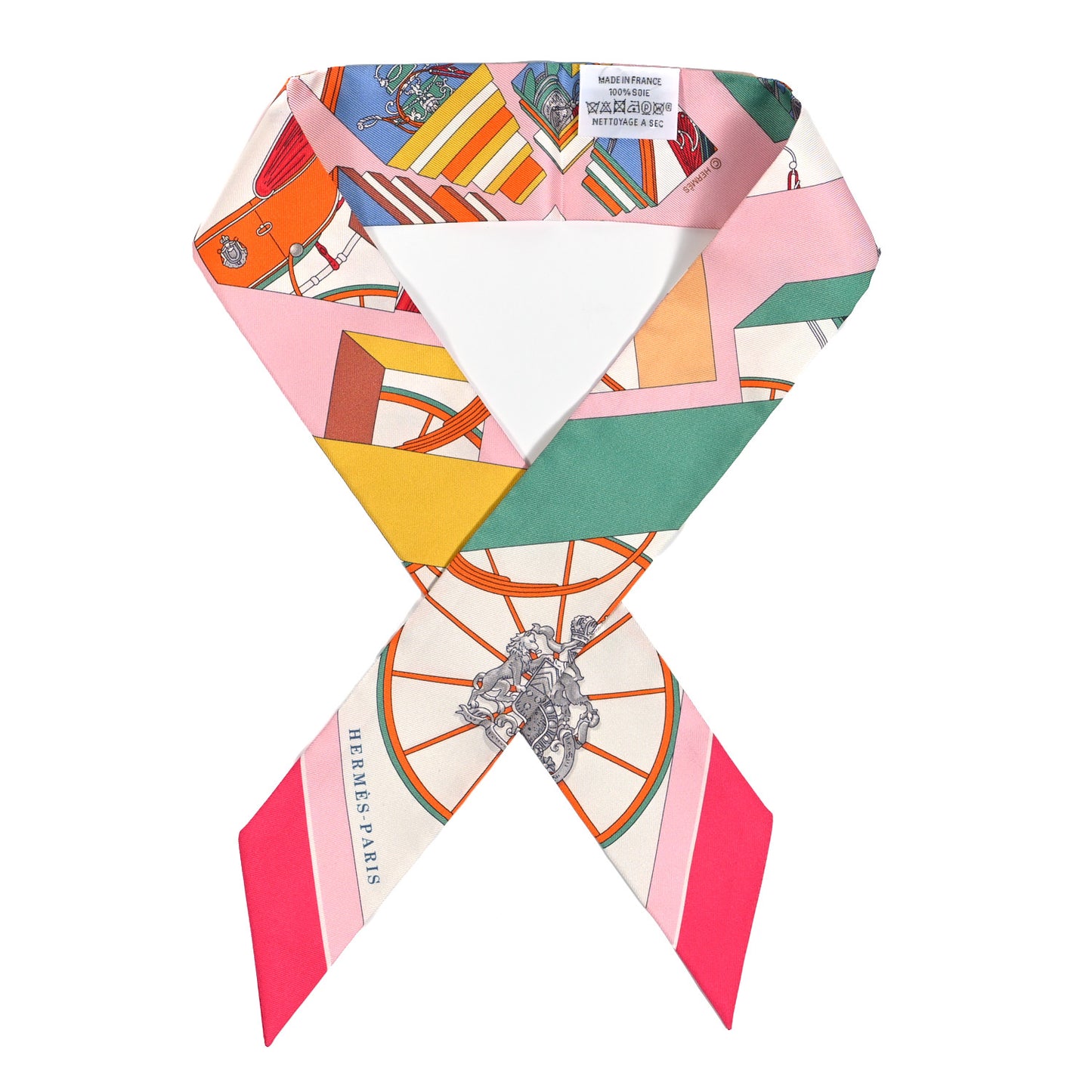 Silk Springs Springs Twilly Rose Vert Multicolor