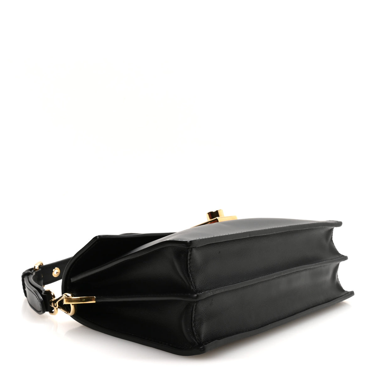 Calfskin Soft Sound Charms Shoulder Bag Black