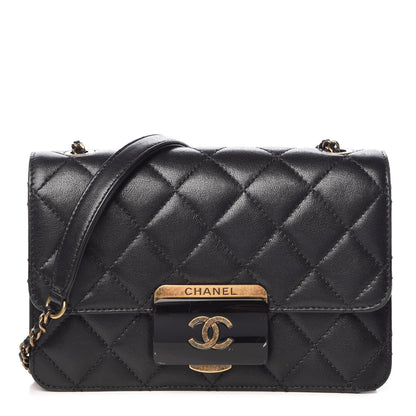 Chanel Sheepskin Quilted Beauty Lock Flap Black 1 of 10
