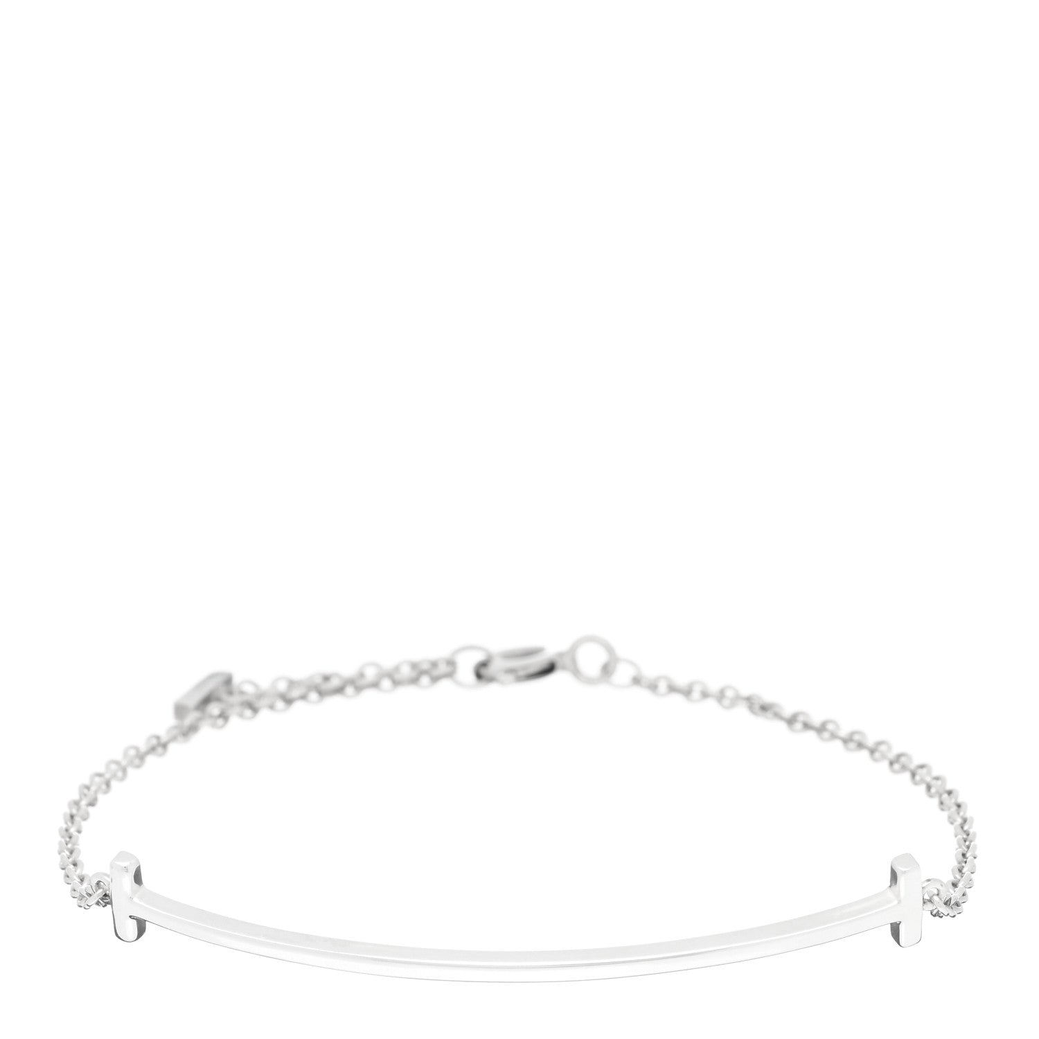 Tiffany Sterling Silver T Smile Bracelet 1 of 3
