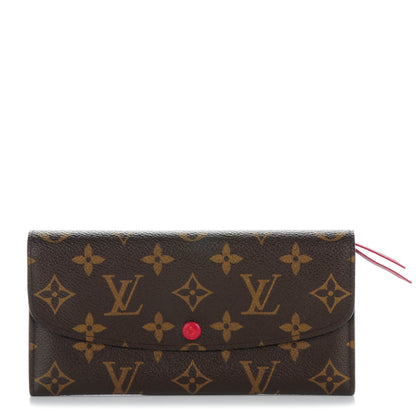 Louis Vuitton Monogram Emilie Wallet Red 1 of 8