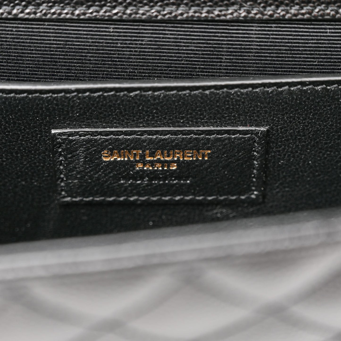 Grain De Poudre Textured Mixed Matelasse Triquilt Medium Monogram Satchel Black