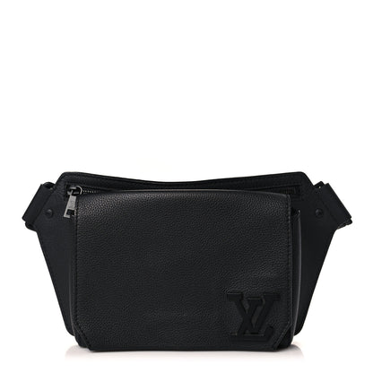 Louis Vuitton Grained Calfskin Aerogram Takeoff Sling Black 1 of 8