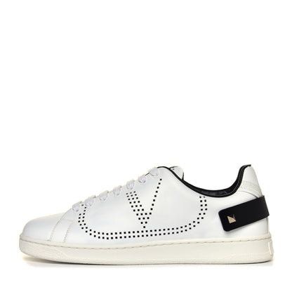 Valentino Garavani Calfskin Mens Backnet Sneakers 40 White Black 2 of 12