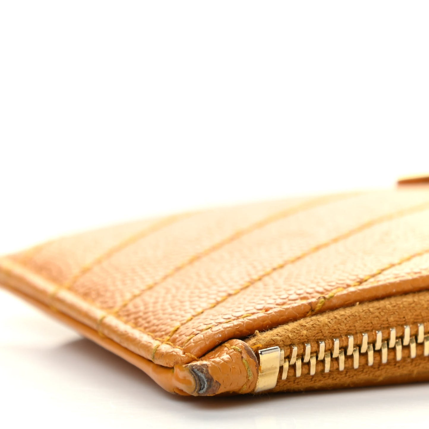 Monogram Grain de Poudre 5 Fragments Zip Pouch Card Holder Orange