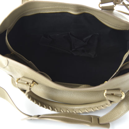 Balenciaga Chevre Gold Metallic Edge Hardware City Beige Latte 5 of 10