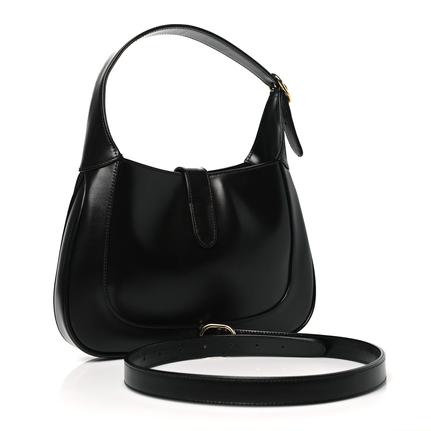 Gucci Boarded Dyana Lux Calfskin Small Jackie 1961 Hobo Black 3 of 10