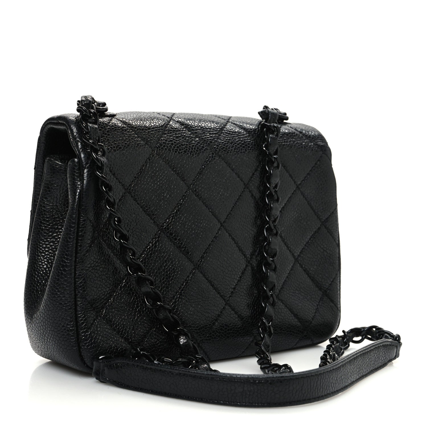 Chanel Caviar Quilted Incognito Mini Square Flap Black 3 of 11