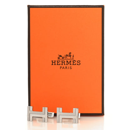 Hermes Palladium H Au Carre Cufflinks Silver 4 of 6
