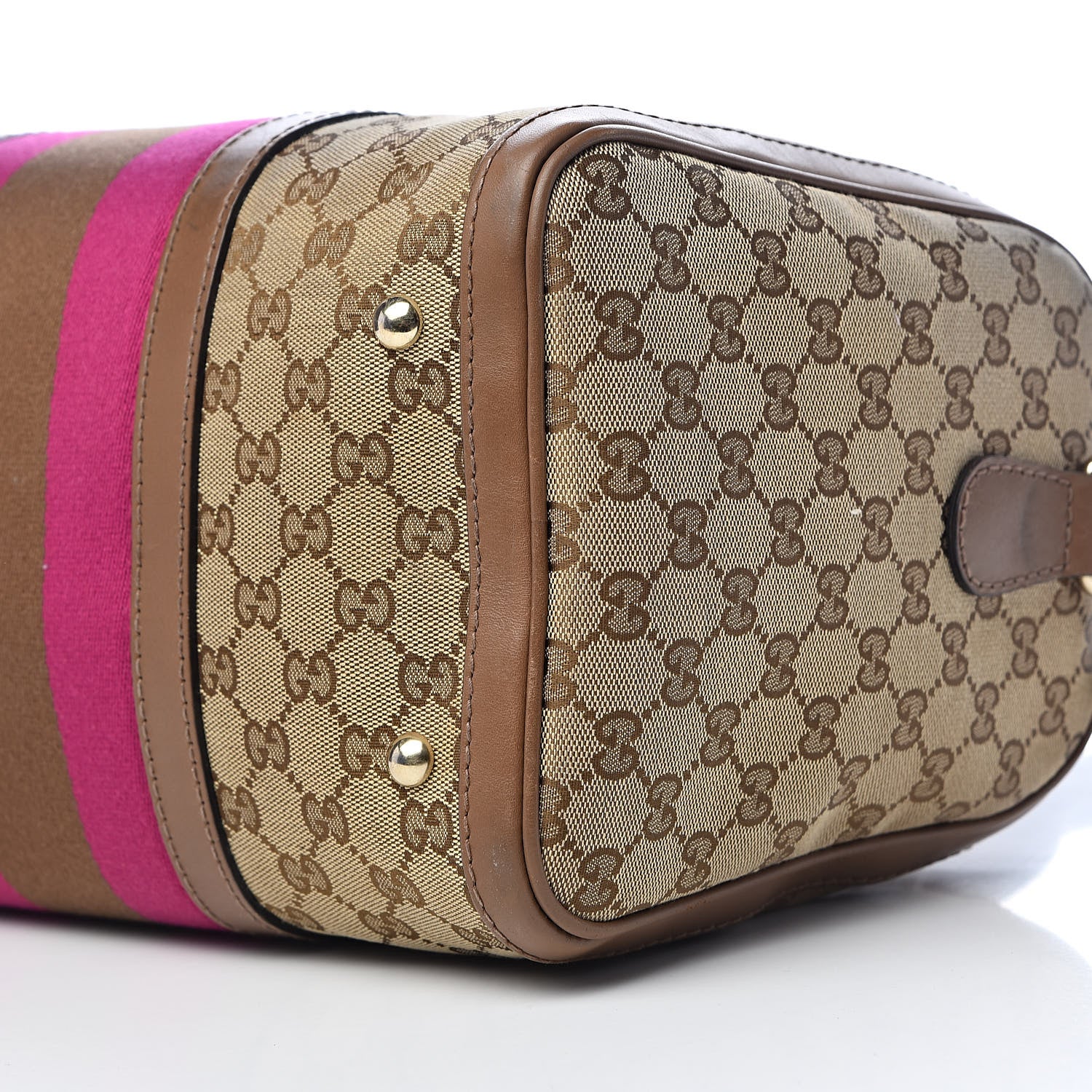 Gucci Monogram Vintage Web Medium Boston Maple Brown 14 of 18