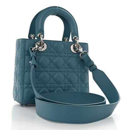 Christian Dior CHRISTIAN DIOR Lambskin Cannage Small My ABCDior Lady Dior Blue 3 of 10