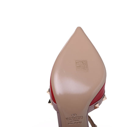 Valentino Garavani Nappa Rockstud Ankle Strap 65mm Pumps 38.5 Rosso Valentino Poudre 8 of 11
