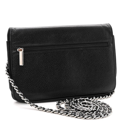 Chanel Caviar Timeless CC Wallet On Chain WOC Black 3 of 11