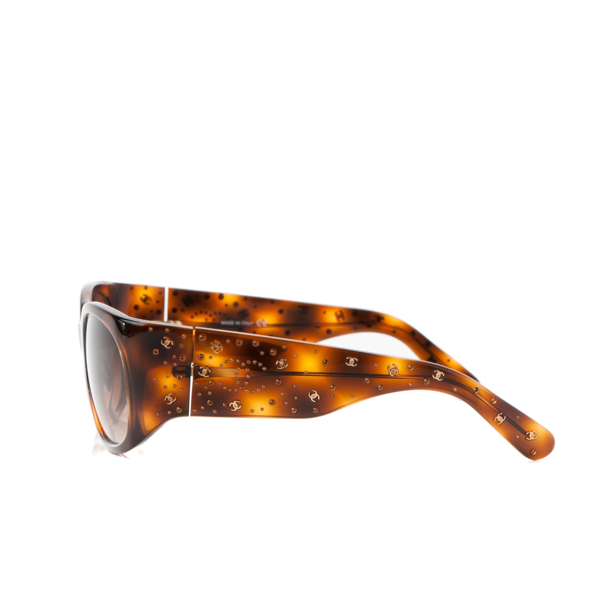 Chanel Swarovski Crystal CC Sunglasses 5134-B Tortoise 3 of 8
