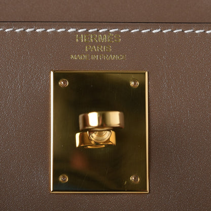 Hermes Tadelakt Kelly Retourne 28 Etoupe 22 of 36
