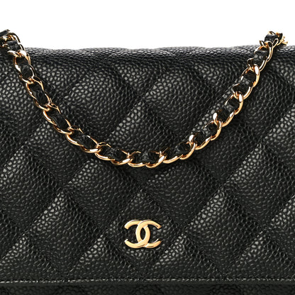 Chanel Caviar Quilted Wallet On Chain WOC Black 9 of 12