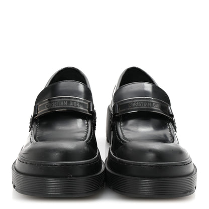 Christian Dior Brushed Calfskin Dior Code Lug Sole Platform 35mm Loafers 38.5 Black 3 of 9