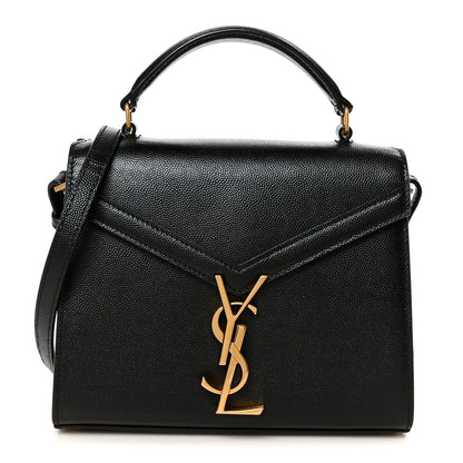 Saint Laurent Grain de Poudre Mini Classic Monogram Cassandra Top Handle Black 1 of 11