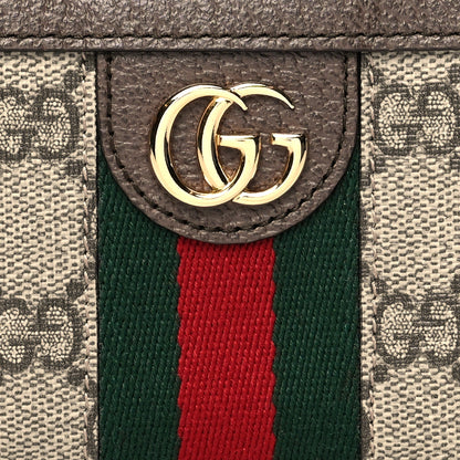 Gucci GG Supreme Monogram Web Ophidia Zip Wallet Beige New Acero 7 of 7